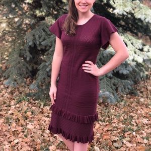 Burgundy Fit Dress